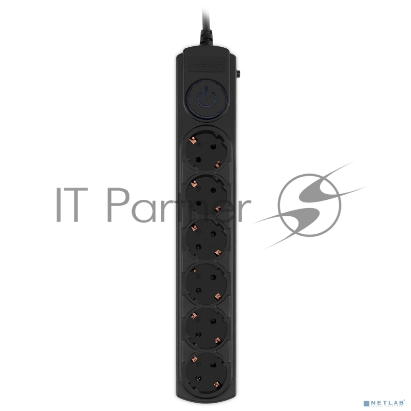 Сетевой фильтр Ippon BK-6-EU-5-10-B 5м (6 розеток) черный (коробка)