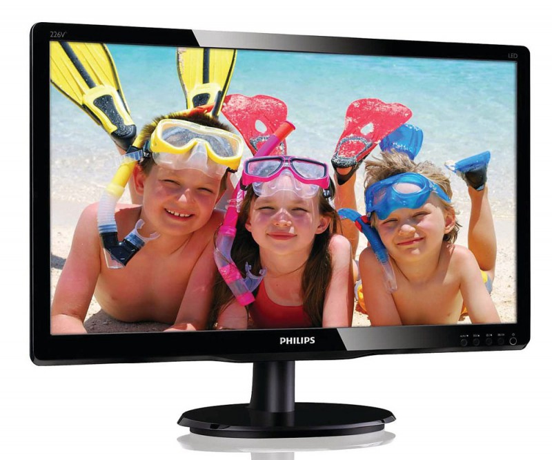 Монитор Philips 21.5 226V4LSB (00/01) черный TN+film LED 5ms 16:9 DVI матовая 250cd 1920x1080 D-Sub