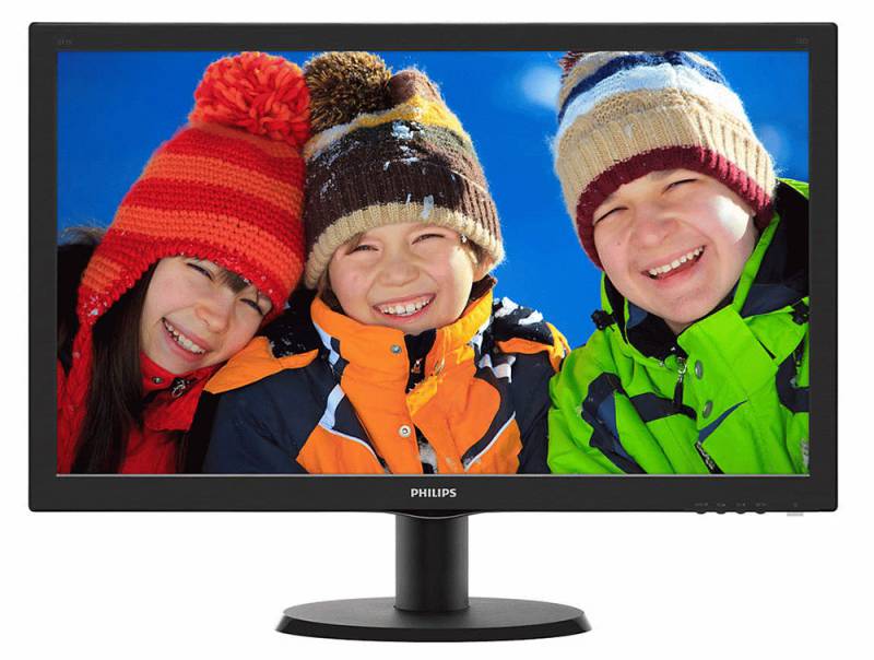 Монитор Philips 23.6 243V5QHABA (00/01) черный VA LED 10ms 16:9 DVI HDMI M/M матовая 250cd 178гр/17