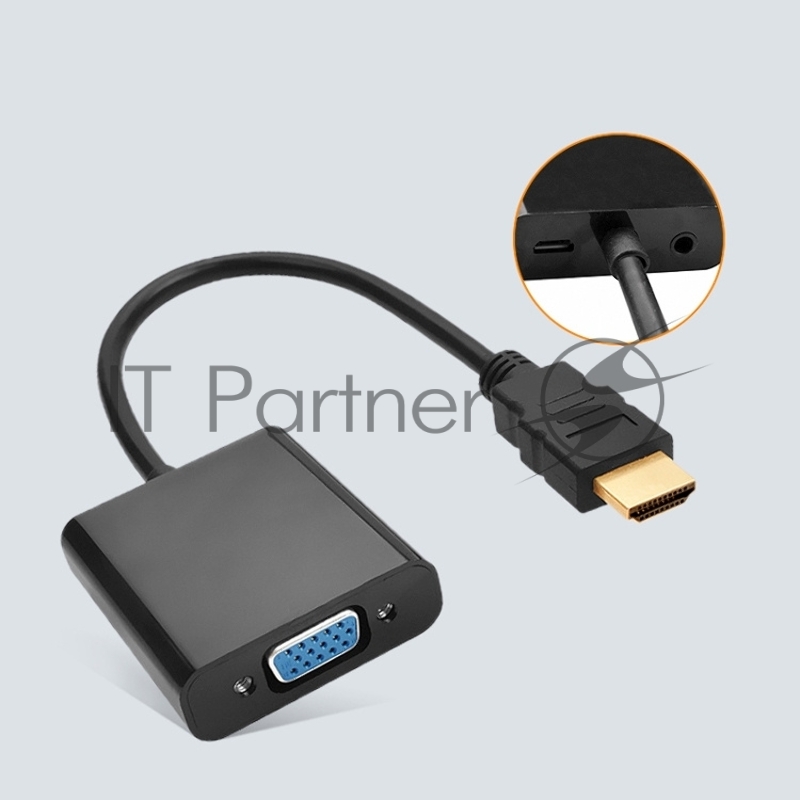 Переходник Buro HDMI-M-VGA-F-WUSB HDMI (m) VGA (f) 0.1м