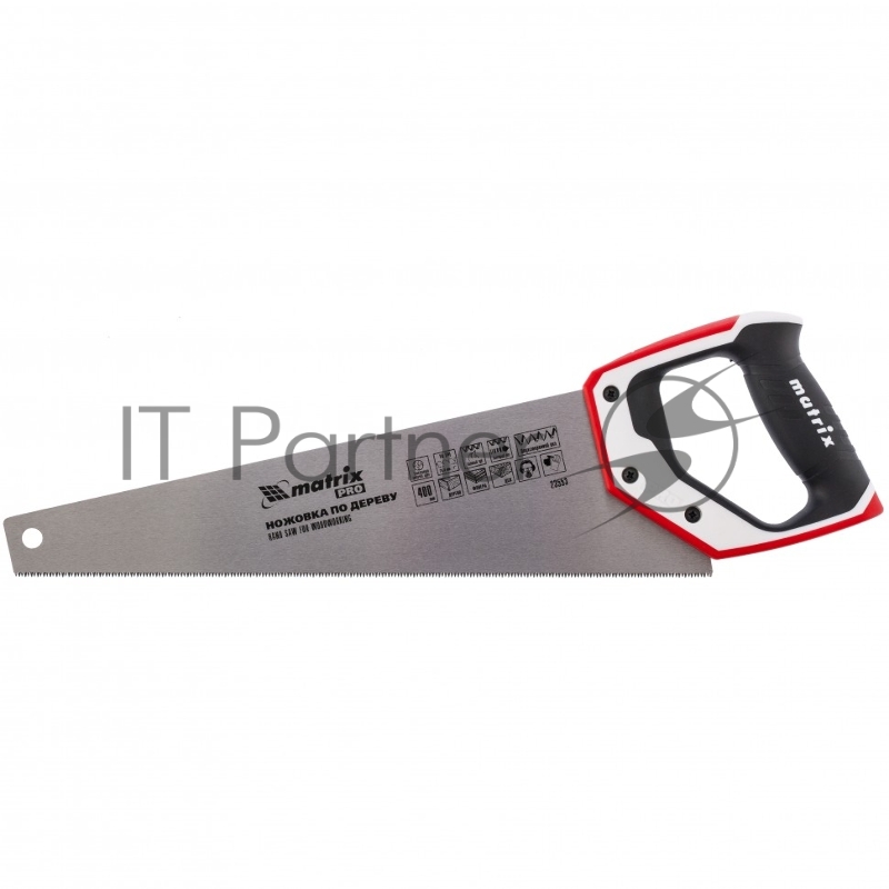Ножовка по дереву для точных пильных работ,400 мм,кал.зуб 3D, 14 TPI, 3-комп. рук-ка, PRO// Matrix