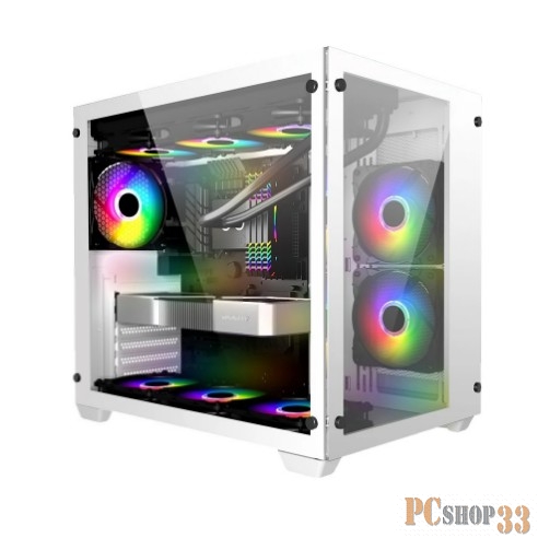 Корпус 1STPLAYER MEGAVIEW MV7 White / ATX / MV7-WH