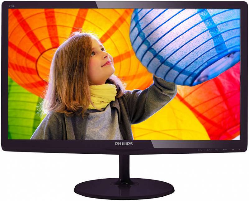 Монитор Philips 23.6 247E6LDAD (00/01) черный TFT LED 16:9 DVI HDMI M/M матовая 250cd 1920x1080 D-S