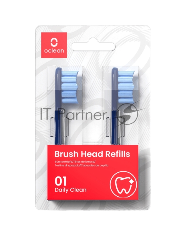 Насадки для электрической зубной щетки Oclean X Pro синие, 2шт