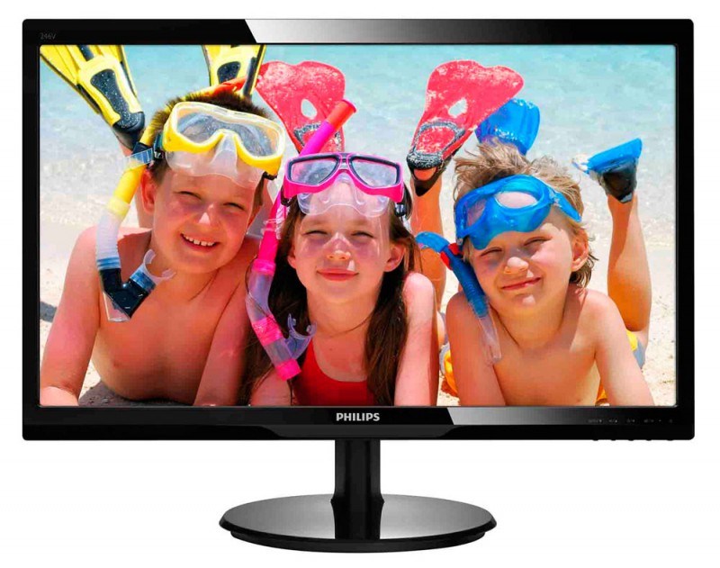Монитор Philips 24 246V5LHAB (00/01) черный TN+film LED 5ms 16:9 HDMI M/M матовая 250cd 1920x1080 D