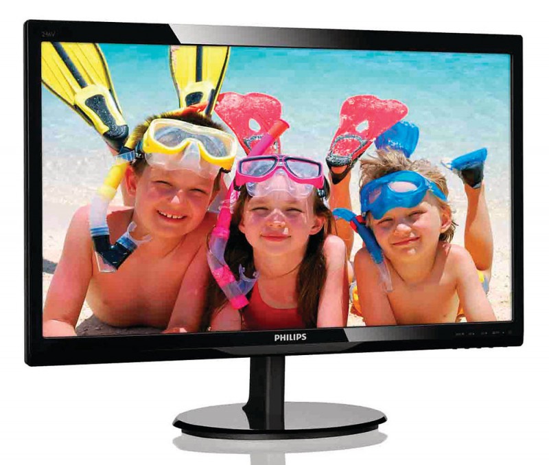 Монитор Philips 24 246V5LHAB (00/01) черный TN+film LED 5ms 16:9 HDMI M/M матовая 250cd 1920x1080 D