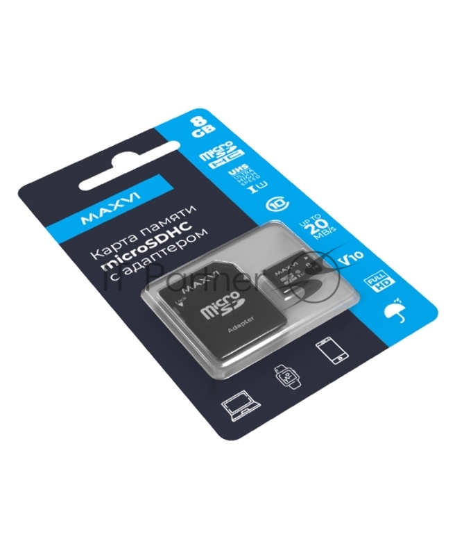 Карта памяти Maxvi (MSD8GBC10V10) microSDHC 8GB, class 10, UHS-I (1), V10