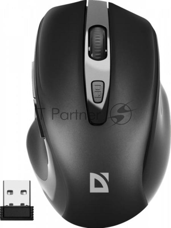 Мышь Defender беспроводная оптическая Prime MB-053, USB, 800/1200/1600 dpi, чёрный.