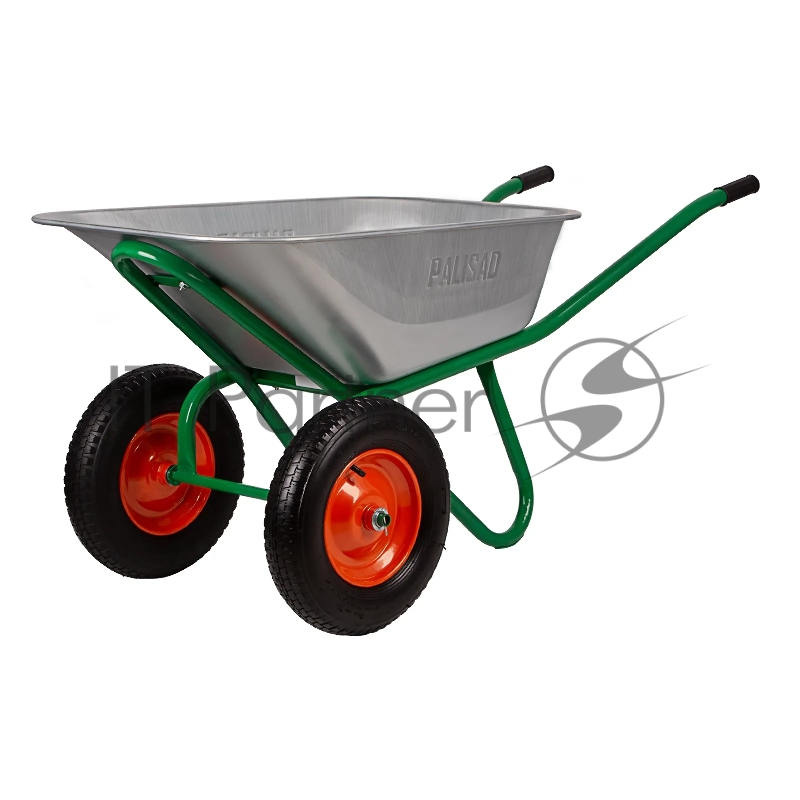 Тачка садово-строительная, 2-х колесная, усиленная, грузоподъемность 320 кг, объем 100 л// Palisad