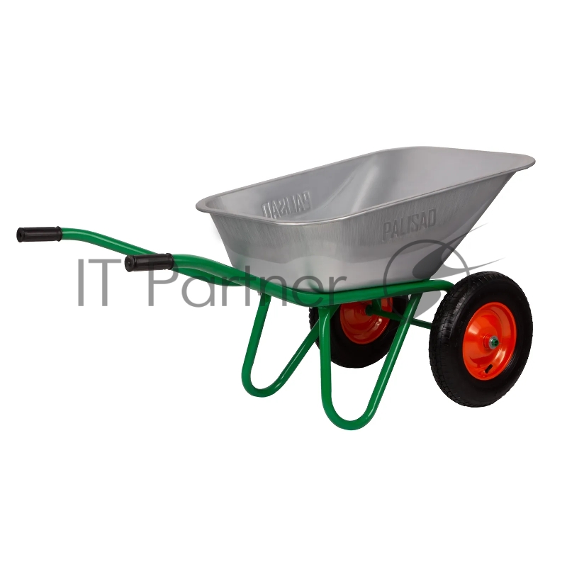 Тачка садово-строительная, 2-х колесная, усиленная, грузоподъемность 320 кг, объем 100 л// Palisad