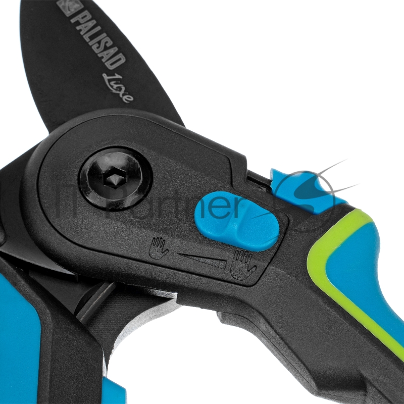 Секатор с наковальней, 220 мм, регулировка захвата, трехкомпонентные рукоятки, LUXE// Palisad