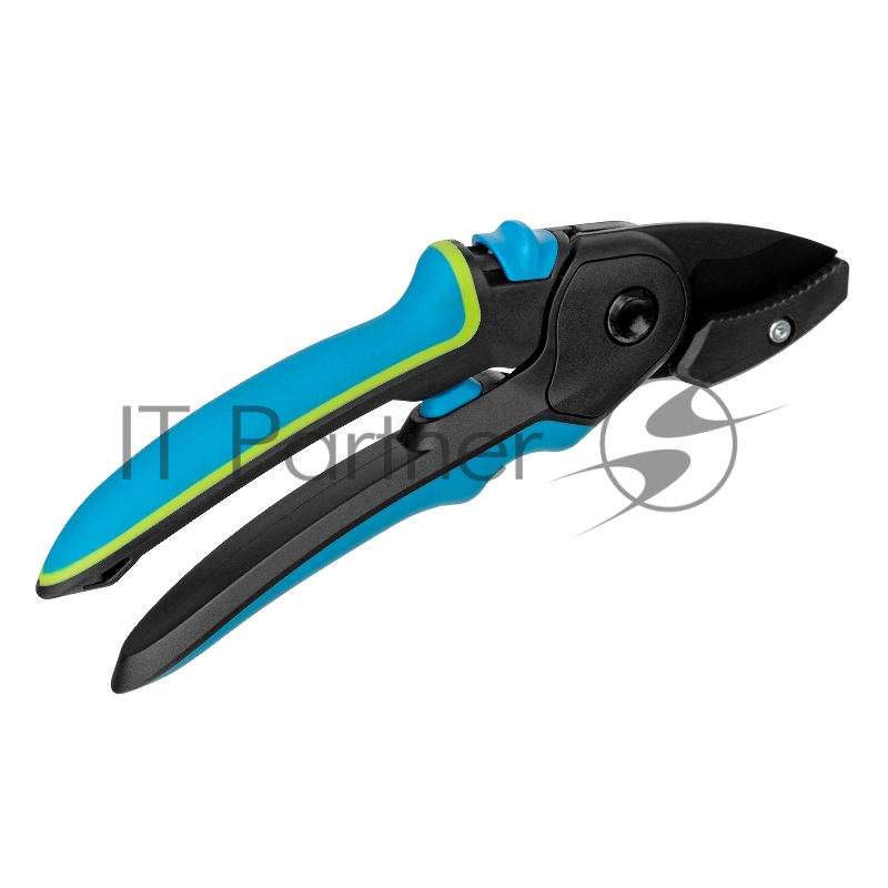 Секатор с наковальней, 220 мм, регулировка захвата, трехкомпонентные рукоятки, LUXE// Palisad