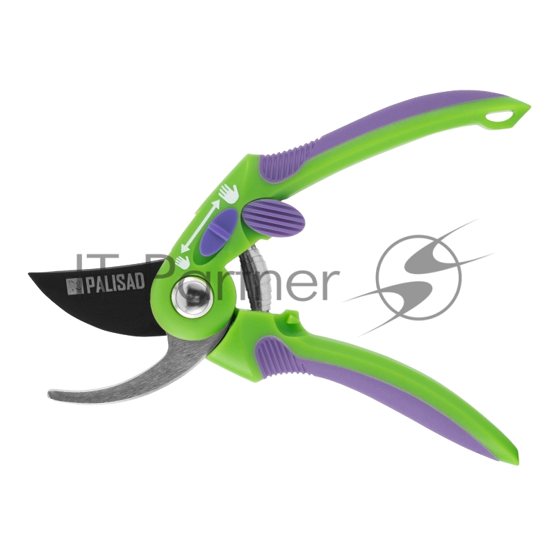 Секатор прямого реза, 215 мм, регулировка захвата, двухкомпонентные рукоятки// Palisad