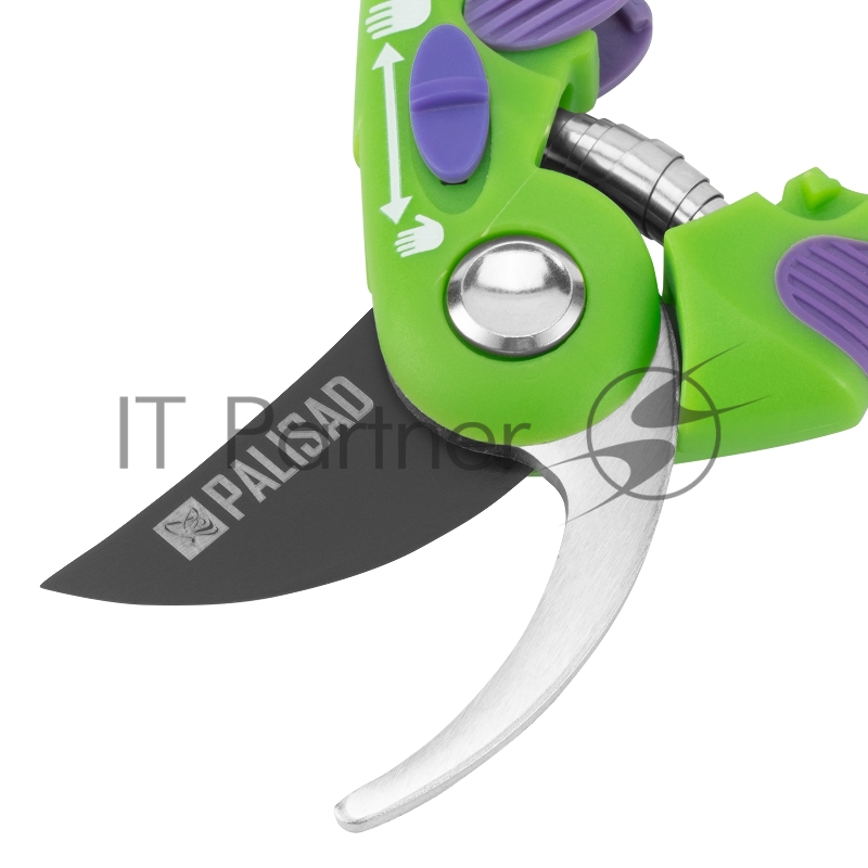 Секатор прямого реза, 215 мм, регулировка захвата, двухкомпонентные рукоятки// Palisad