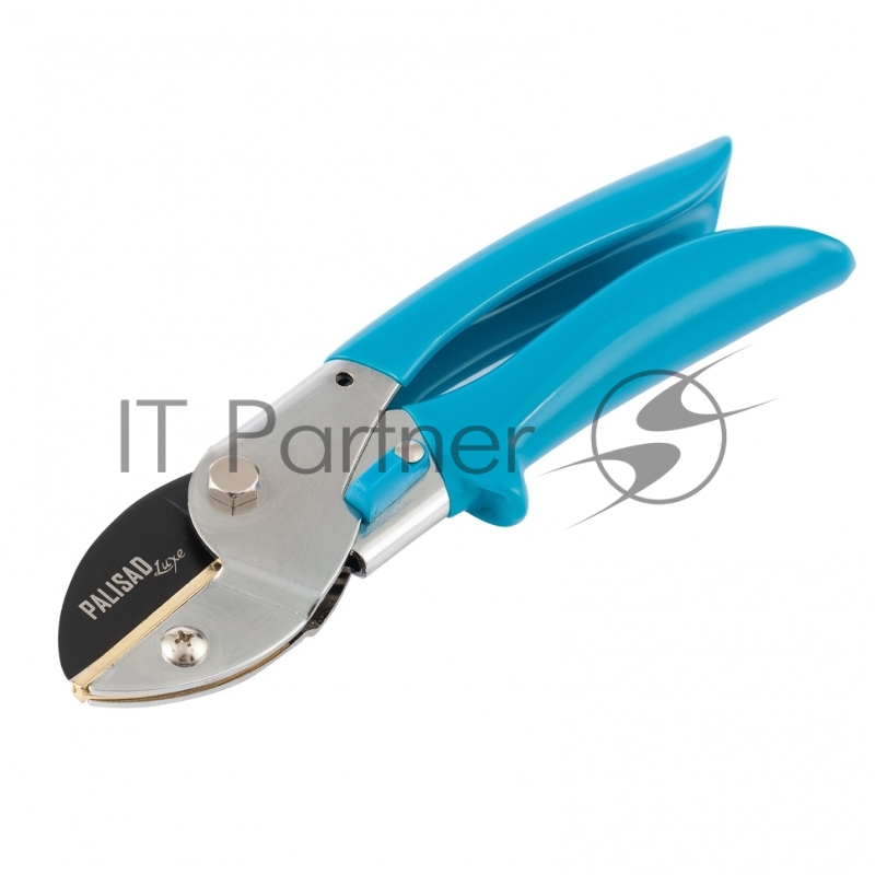 Секатор с наковальней, 205 мм, усиленный, рукоятки в ПВХ-оболочке, LUXE// Palisad