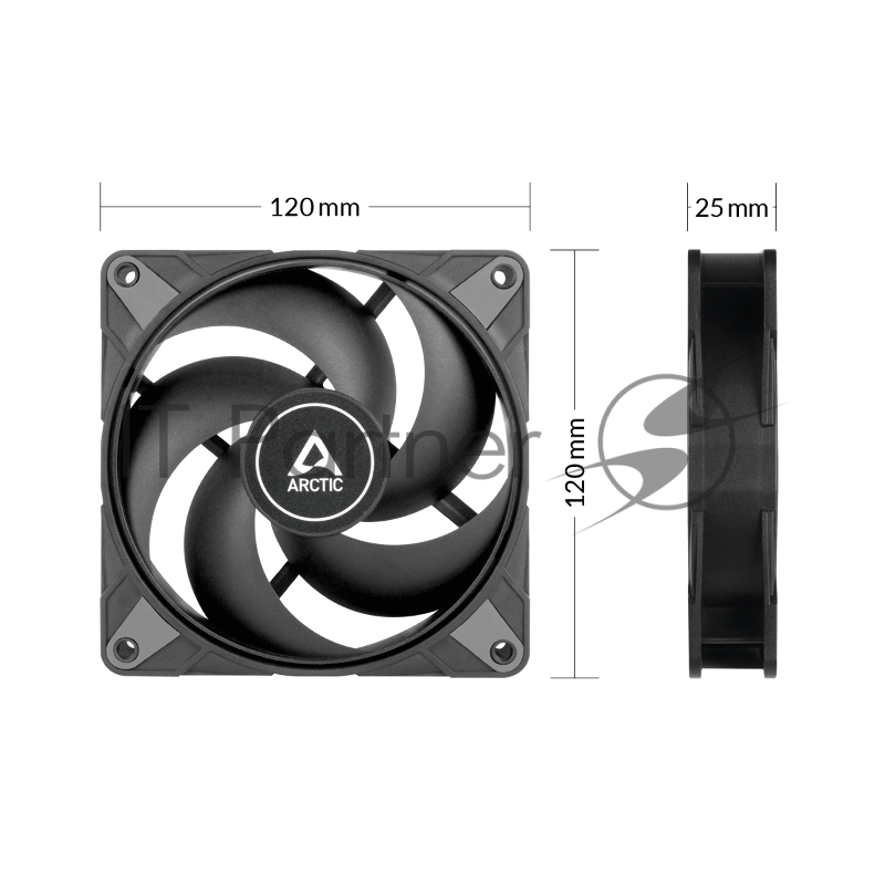 Вентилятор ARCTIC P12 Max : 200 - 3300 rpm - retail (ACFAN00280A)