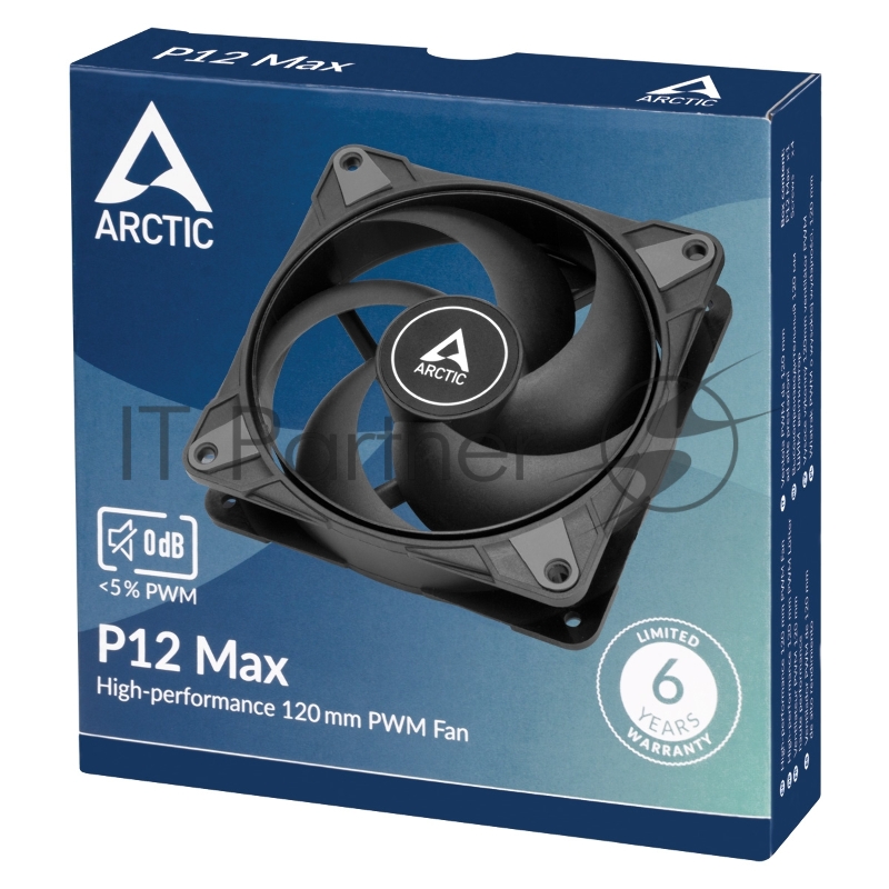 Вентилятор ARCTIC P12 Max : 200 - 3300 rpm - retail (ACFAN00280A)