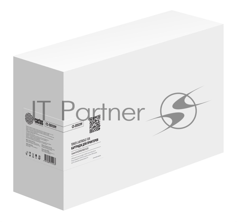 Картридж лазерный Cactus CS-EXV29Y желтый (27000стр.) для Canon iR-AC5030/5035/5235/5240