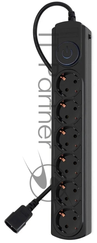 Сетевой фильтр Ippon BK-6-UPS-1.8-10-B 1.8м (6 розеток) черный (коробка)