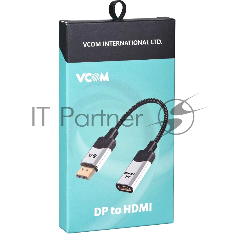 Кабель VCOM DISPLAY PORT TO HDMI 4K 0.15 M CG621M-0.15