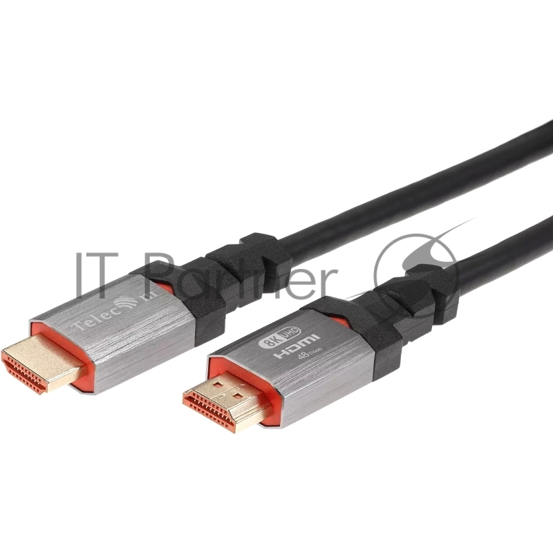 Кабель HDMI 19M/M,ver. 2.1, 8K@60 Hz 2m метал разъемы, Telecom <TCG365-2M>