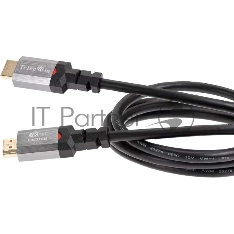 Кабель HDMI 19M/M,ver. 2.1, 8K@60 Hz 2m метал разъемы, Telecom <TCG365-2M>