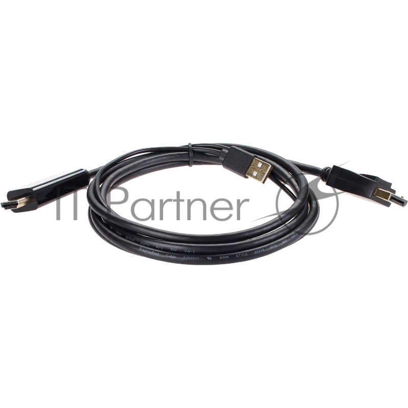 Кабель-переходник HDMI(M) +USB---> DP(M) 4K*60Hz 1.8M, VCOM