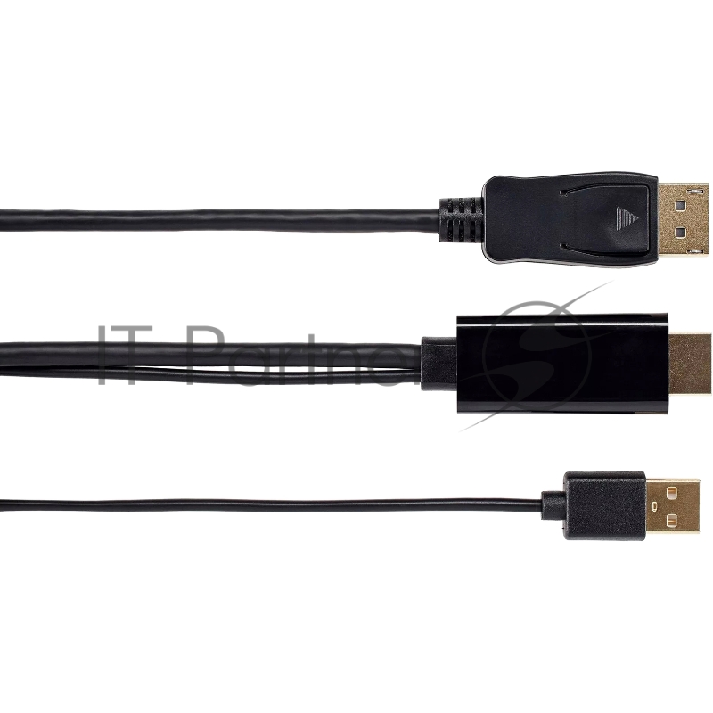 Кабель-переходник HDMI(M) +USB---> DP(M) 4K*60Hz 1.8M, VCOM
