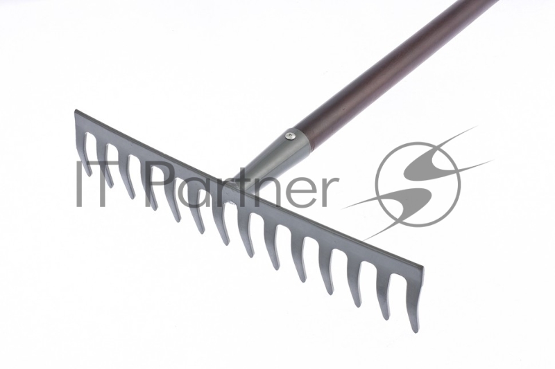 Грабли стальные, 360х1250 мм, 14 прямых зубьев, деревянный лакированный черенок, LUXE// Palisad