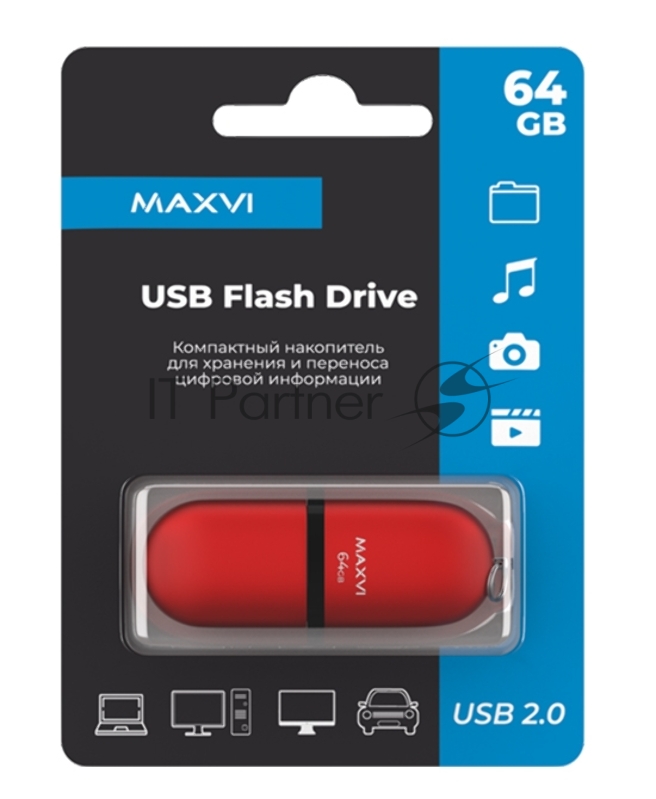 USB флеш-накопитель 64GB red (FD64GBUSB20C10SF)