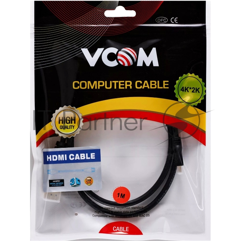 Кабель HDMI-19M --MicroHDMI-19M ver 2.0 1m VCOM <CG587-1M>