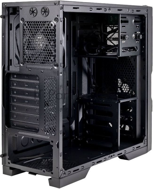 Корпус Hiper Combat черный без БП ATX 3x120mm 1xUSB2.0 1xUSB3.0 audio bott PSU