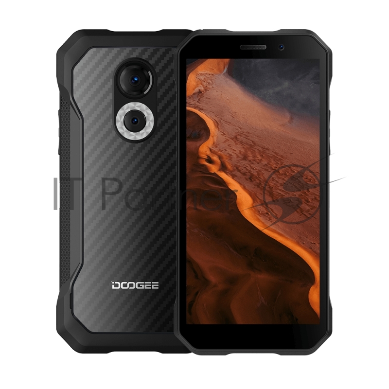 Смартфон Doogee S61 Carbon Fiber, 6 720x1440, 4x2.3ГГц + 4x1.8ГГц, 8 Core, 6GB RAM, 64GB, up to 512GB flash, 20 МП+20 МП/8Mpix, 2 Sim, 2G, 3G, LTE, BT v5.0, Wi-Fi, NFC, GPS, Type-C, 5180mAh, Android 12, 266 г, 167,4 ммx81.4 ммx14,6 мм