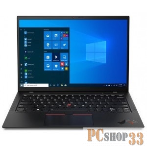 Ноутбук ThinkPad Ultrabook X1 Carbon G9 T 14 WUXGA (1920x1200) AG, i7-1165G7, 16GB RAM, 512GB SSD M.2, Intel Iris Xe, WiFi 6, BT, FPR, TPM2, 4cell 57Wh, IR Cam, 65W USB-C, Win 10 P64 RUS, 1 y