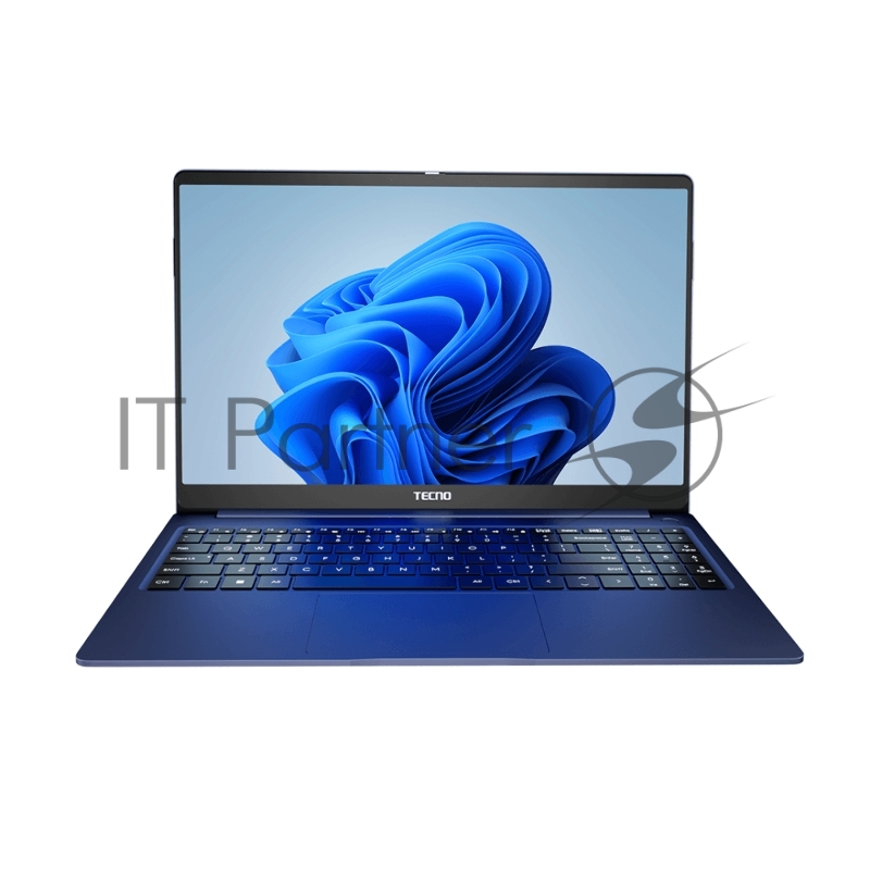 Ноутбук Tecno MEGABOOK-T1 i3 12+256G Denim Blue Linux 15.6 FHD (1920x1080) /Intel Core i3/4х4,5Гц/10 нм/12Gb + 256Gb/Wifi 6/ 4G/1,48 kg/Fingerprint Power button/Bluetooth/Denim Blue