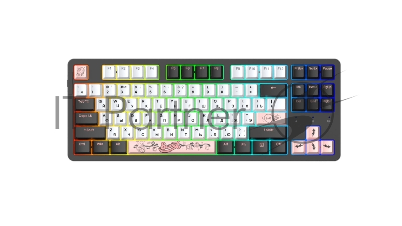 Клавиатура механическая проводная Dareu A87X Black-White (черный/белый), 87 клавиш, BlueSky V3 switch, подключение USB, подсветка RGB