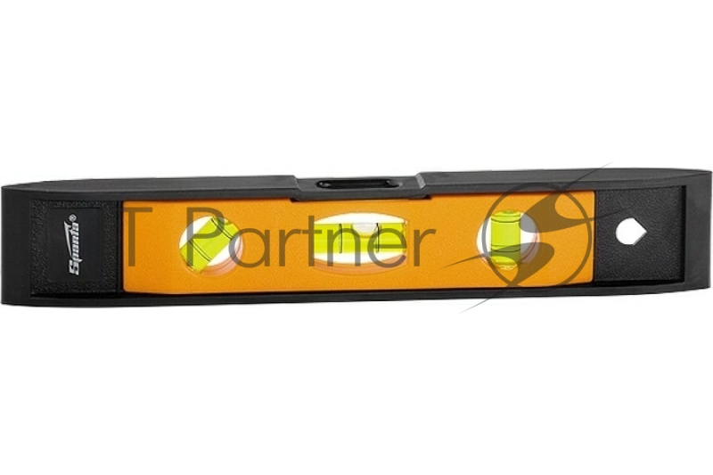 Уровень, 225 мм, 3 глазка, магнитный, пластмассовый Торпедо (II)// Sparta