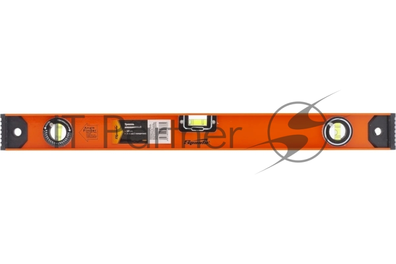 Уровень алюминиевый Рельс, 600 мм, 3 глазка (1 поворотный)// Sparta