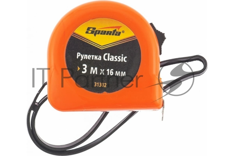 Рулетка Classic, 3 м х 16 мм, пластиковый корпус// Sparta