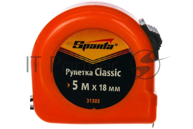 Рулетка Classic, 5 м х 18 мм, пластиковый корпус// Sparta