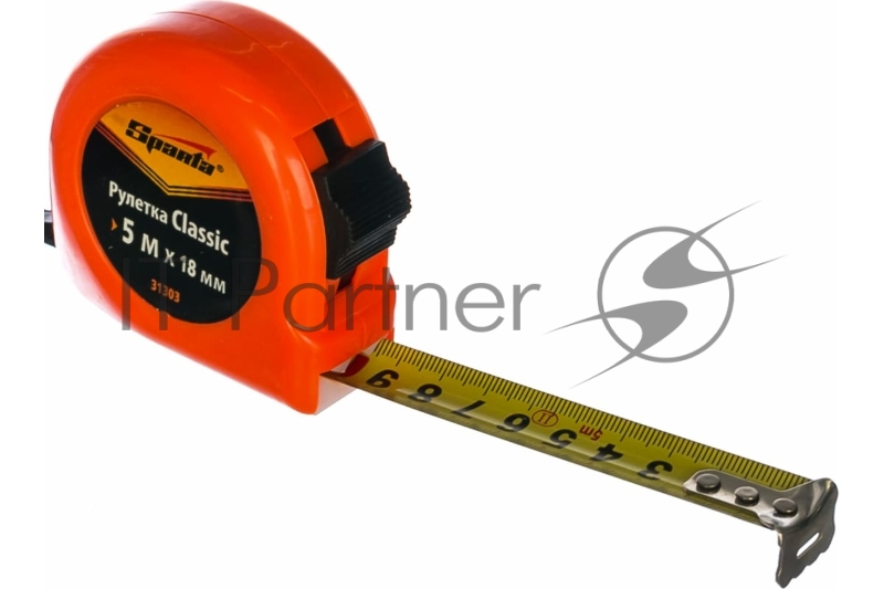 Рулетка Classic, 5 м х 18 мм, пластиковый корпус// Sparta