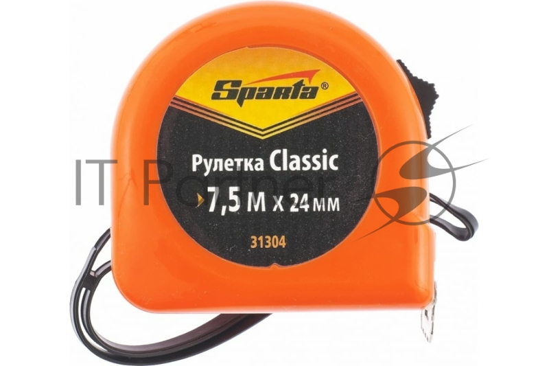 Рулетка Classic, 7.5 м х 24 мм, пластиковый корпус// Sparta