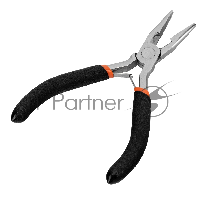 Длинногубцы Mini, 130 мм, никелированные, прямые, авторазжим// Sparta