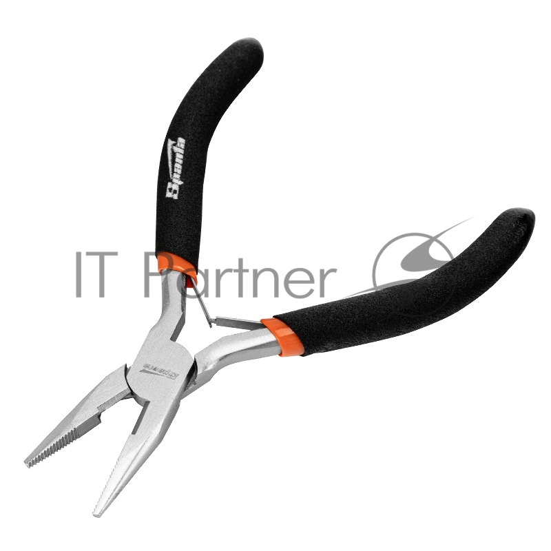 Длинногубцы Mini, 130 мм, никелированные, прямые, авторазжим// Sparta