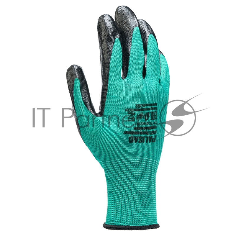 Перчатки полиэфирные с чёрным нитрильным покрытием, размер 9, 13 класс вязки// Palisad