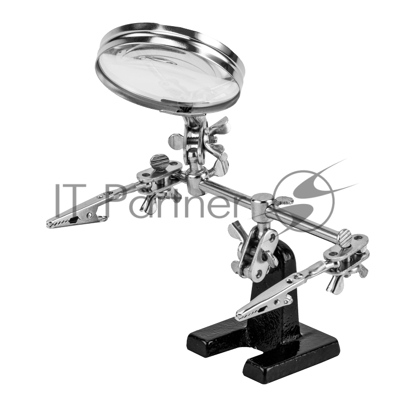 Зажим для пайки Третья рука с лупой// Sparta