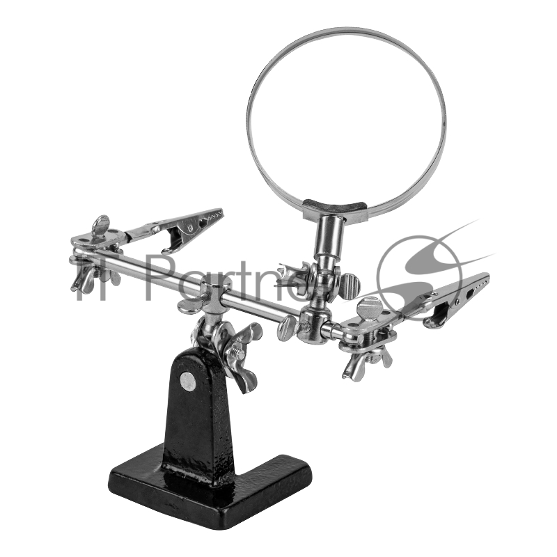 Зажим для пайки Третья рука с лупой// Sparta