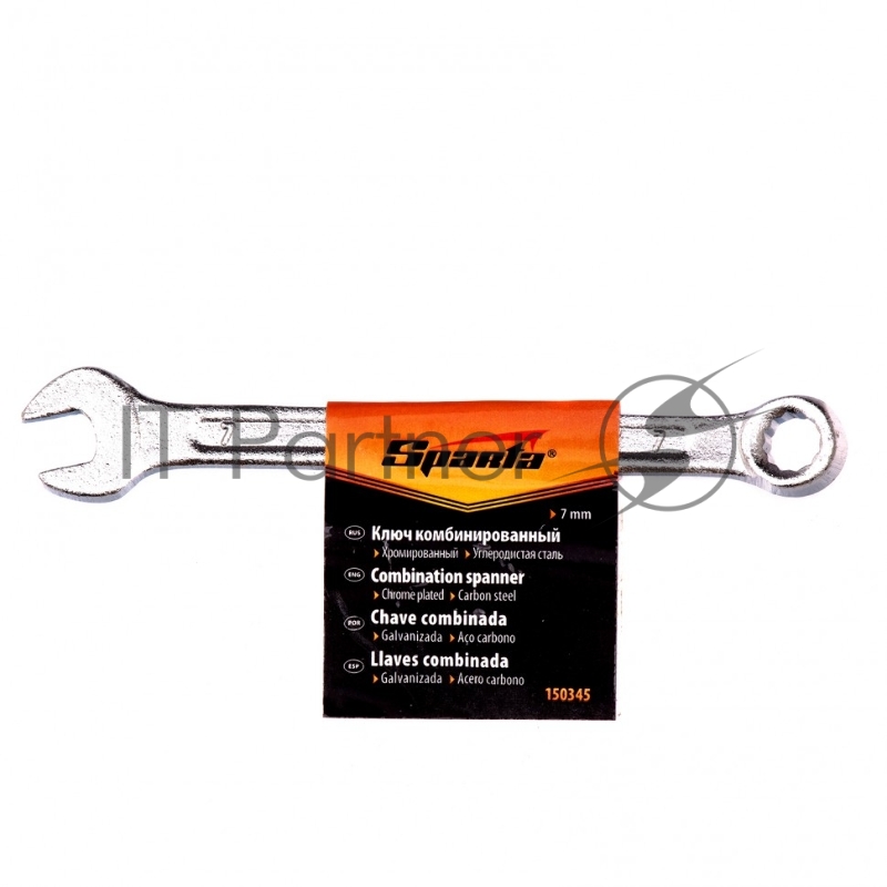 Ключ комбинированный, 7 мм, хромированный// Sparta