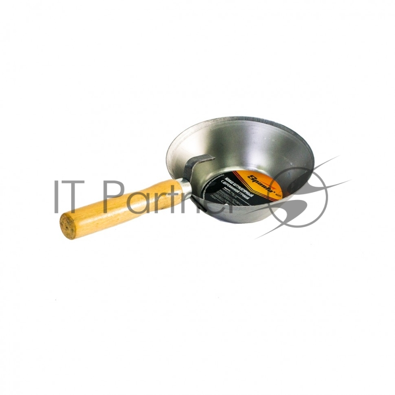 Ковш стальной штукатурный, деревянная ручка// Sparta