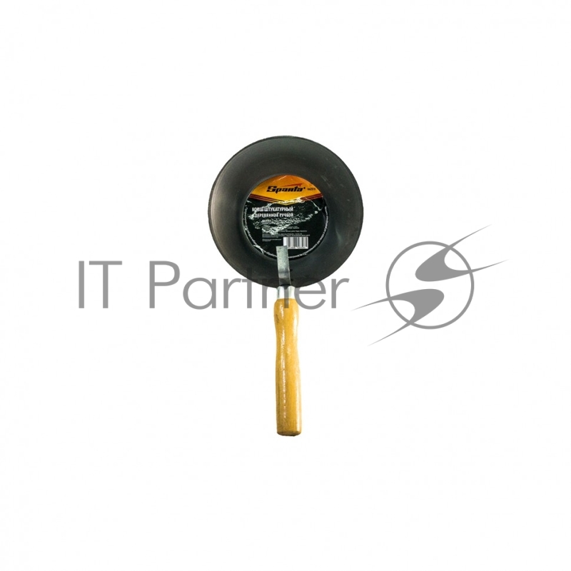 Ковш стальной штукатурный, деревянная ручка// Sparta